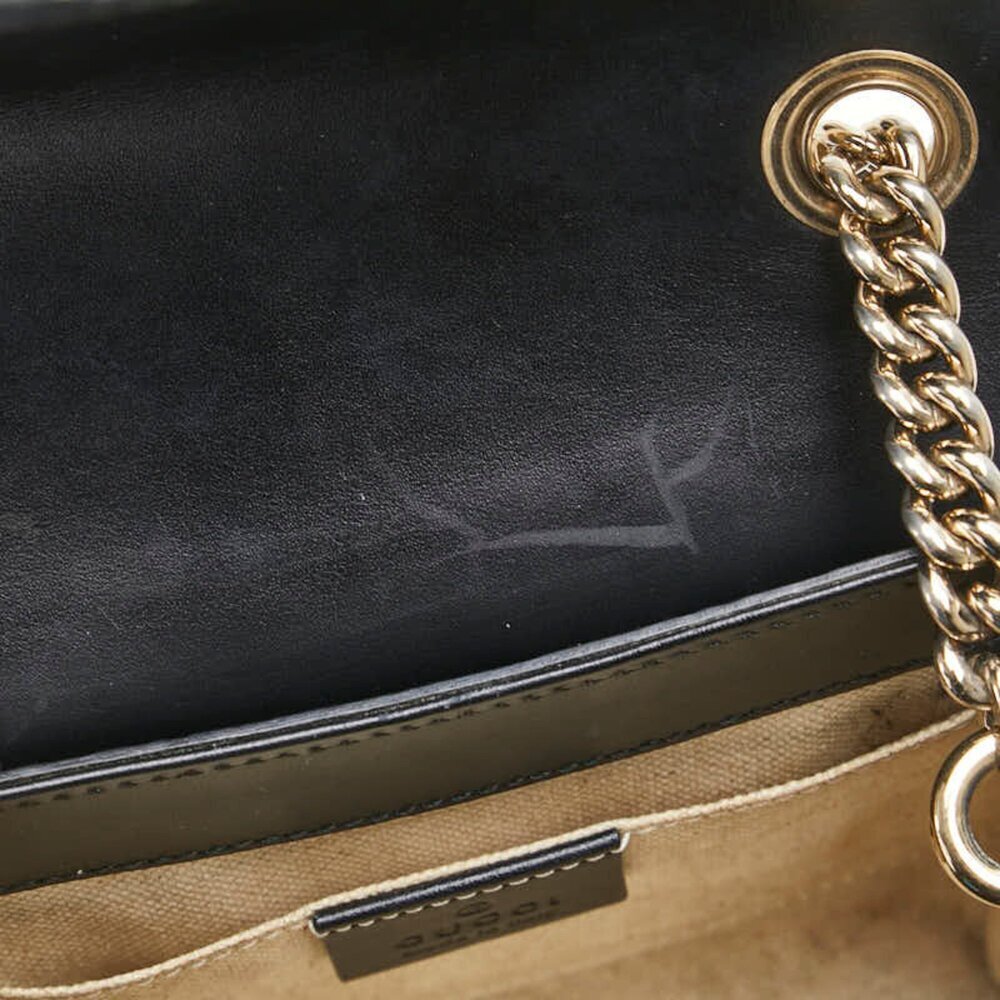 GUCCI Black Leather Horsebit Shoulder Bag - Picture 4 of 15